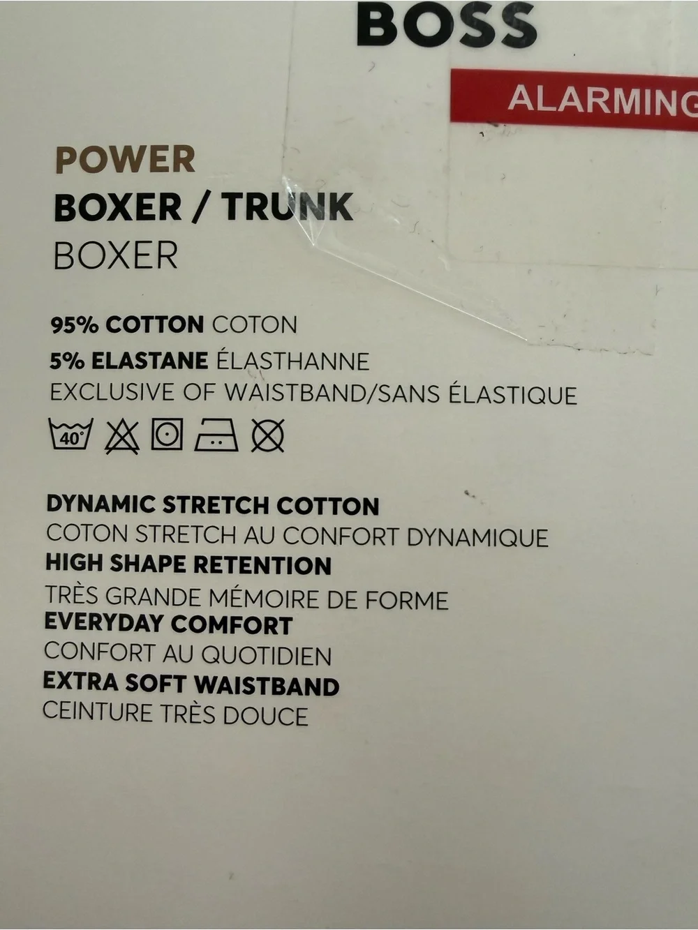 Hugo Boss Men’s size XXL Power Boxer trunk 3 Pack White cotton Blend stretch New